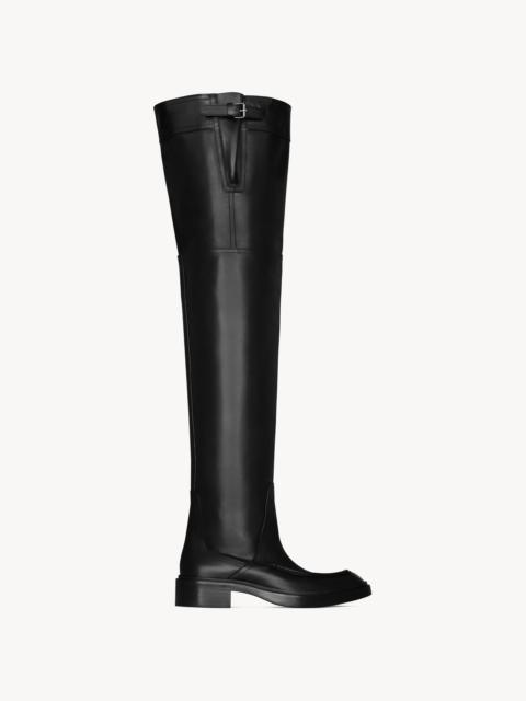 SAINT LAURENT JOE OVER-THE-KNEE BOOTS IN SMOOTH LEATHER