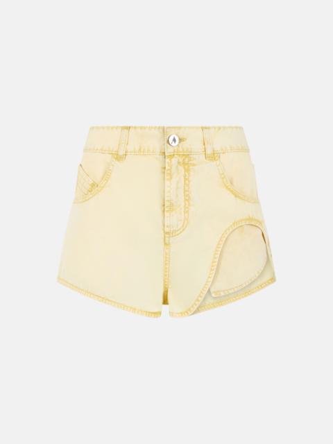 THE ATTICO PALE YELLOW SHORTS
