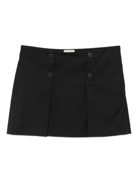 The . Garment button-front mini skirt