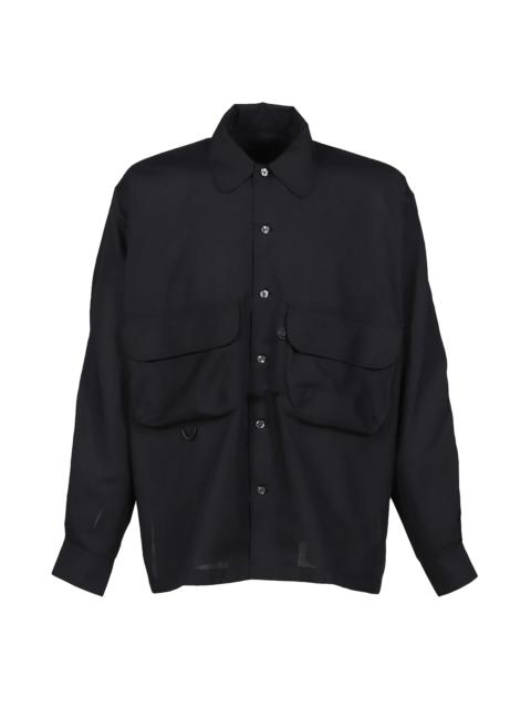 DAIWA PIER39 TECH SPORTS OPEN COLLAR SHIRT L/S / BLK