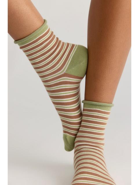 FREE PEOPLE City Cool Stripe Trouser Socks