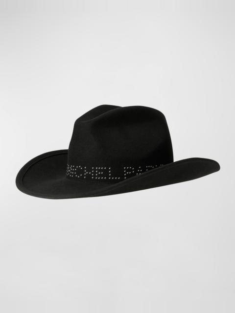 MAISON MICHEL Austin Studded Felt Cowboy Hat