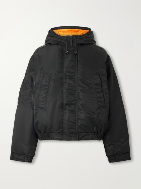 Canada Goose Windrow Twill Hooded Down Bomber Jacket Black