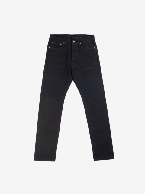 IH-888S-142bb 14oz Selvedge Denim Medium/High Rise Tapered Cut Jeans - Black/Black