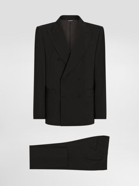 Dolce & Gabbana Double-breasted stretch wool Sicilia-fit suit