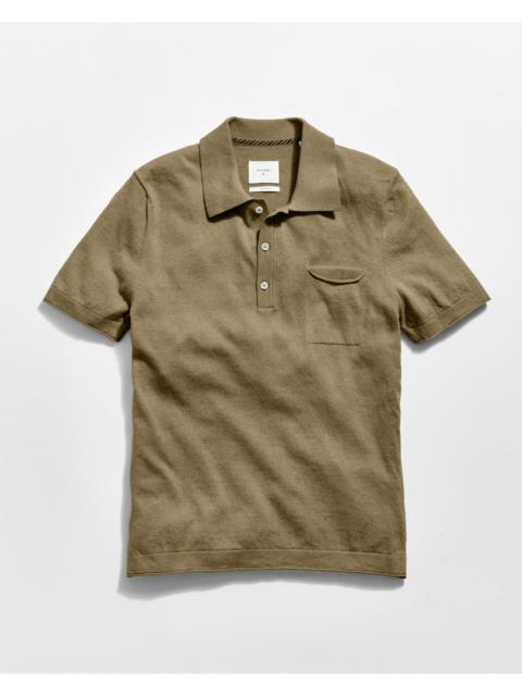 Billy Reid Cotton Linen Sweater Polo