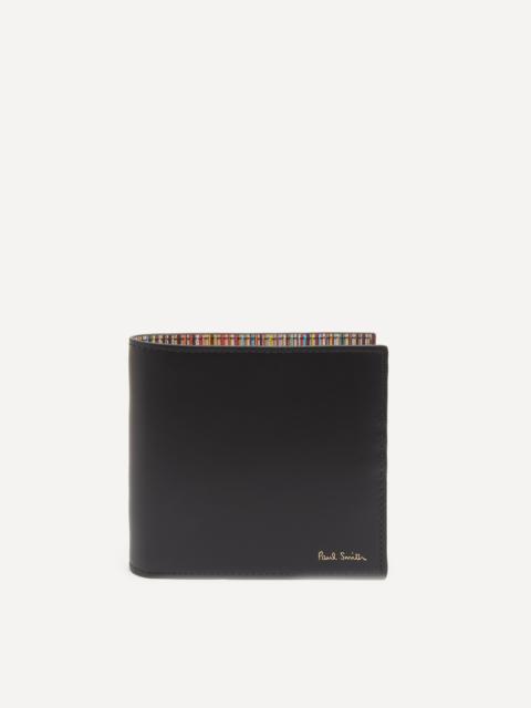 Paul Smith Black Leather Signature Stripe Interior Billfold Wallet