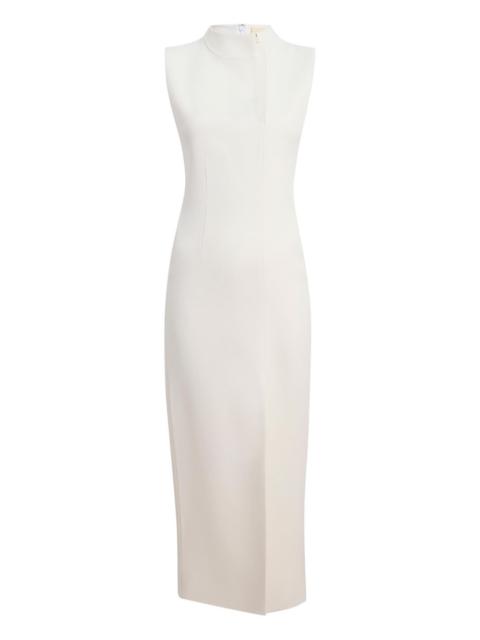 KHAITE Lowen high-neck slit midi dress