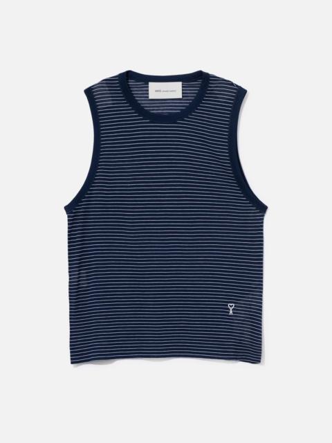 AMI Paris COTTON STRIPED AMI DE COEUR TANKTOP