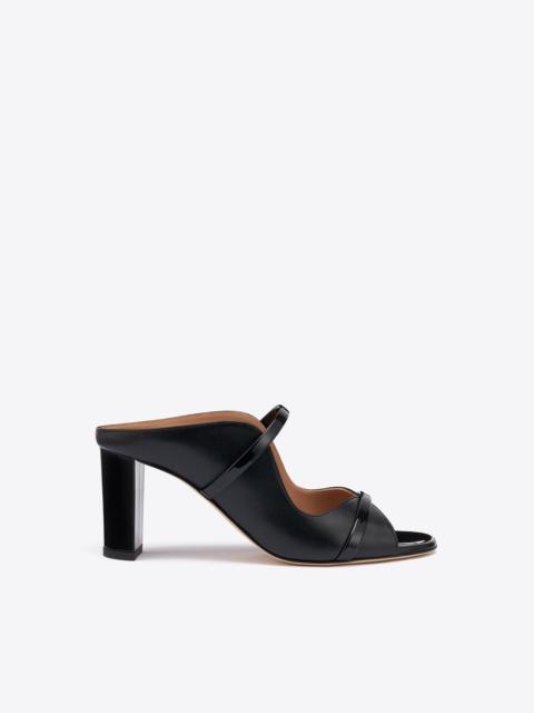 MALONE SOULIERS Norah 70 Black Leather Block Heel Sandals