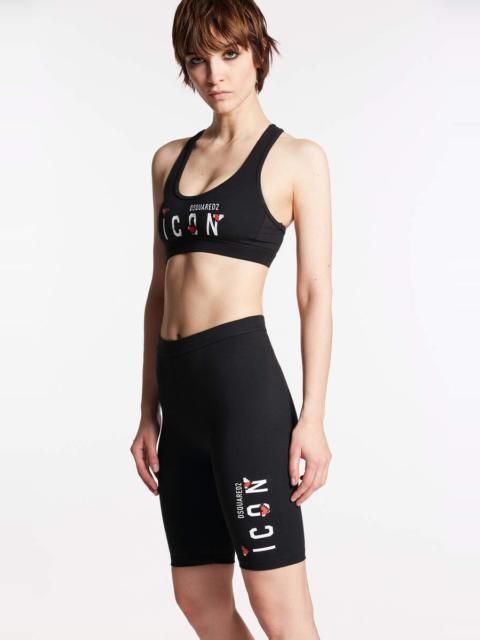 DSQUARED2 ICON PIXEL HEART CYCLING SHORTS