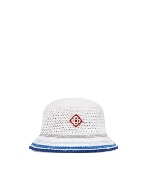 CASABLANCA Mesh Stripe crochet hat