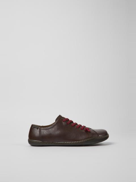 CAMPER Peu Brown leather shoes for women
