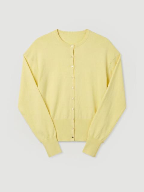 KAREN MILLEN Viscose Blend Knit Balloon Sleeve Cardigan