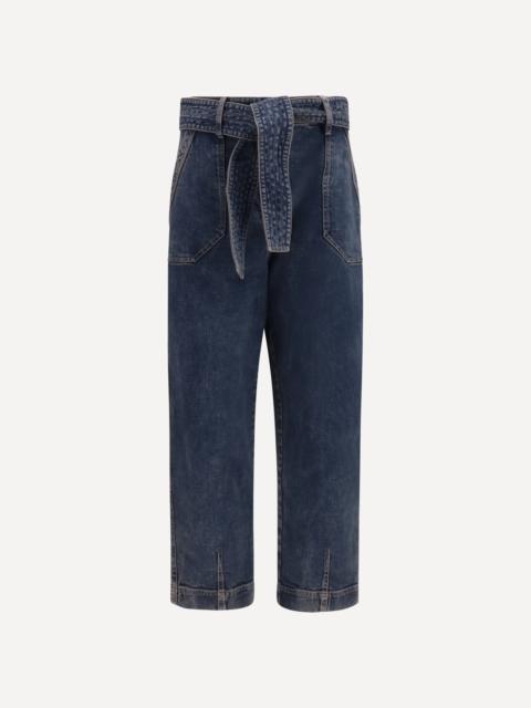 GIORGIO ARMANI Wide-leg Jeans with belt
