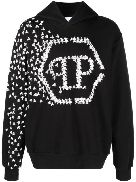 PHILIPP PLEIN Skull and Bones cotton hoodie