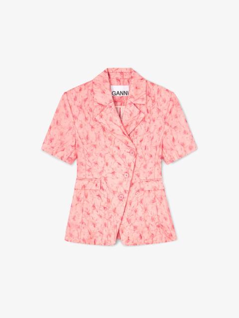 GANNI BLAZER IN SHIBORI ORGANZA