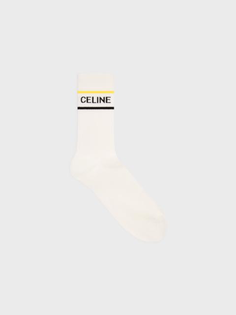 CELINE CELINE SOCKS IN STRIPED COTTON