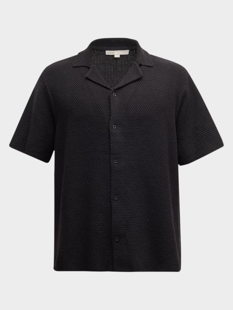 Men's Cotton Textured Camp Shirt