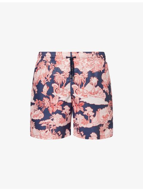 Derek Rose Maui Graphic-Pattern Swim Shorts