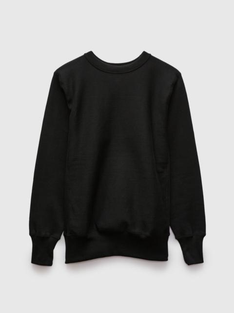 Warehouse & Co. 483 Reverse Weave Loopwheel Crewneck in Black