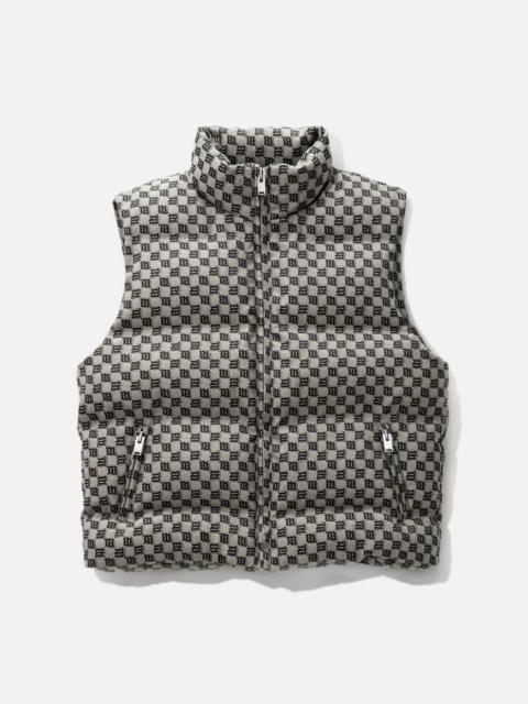 MISBHV JACQUARD CANVAS MONOGRAM PUFFER VEST