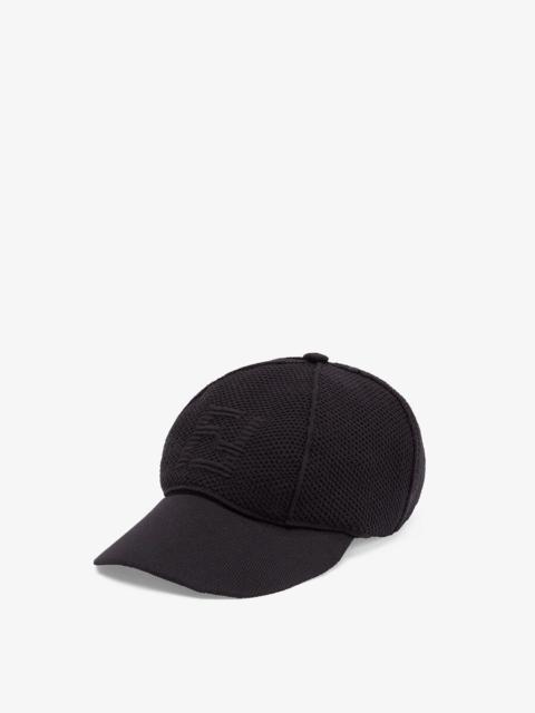 FENDI Black tech fabric baseball cap