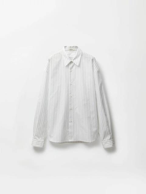 VERSACE Striped Cotton-Poplin Loose Shirt