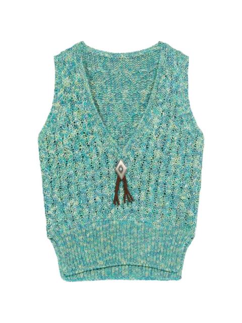 FORTELA Lizzy knitted front-detail vest