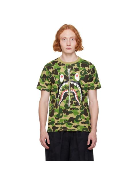 A BATHING APE® Green ABC Camo Shark T-Shirt