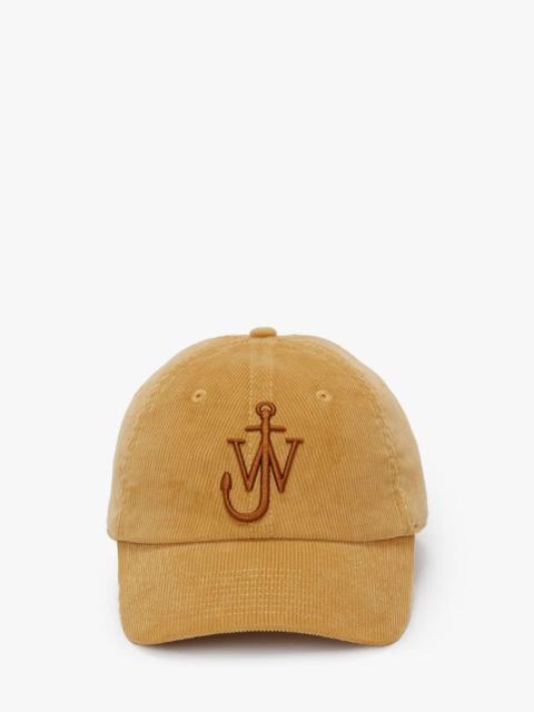 JW Anderson CORDUROY BASEBALL CAP WITH ANCHOR LOGO