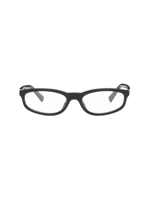 Miu Miu Black Slim Cateye Glasses