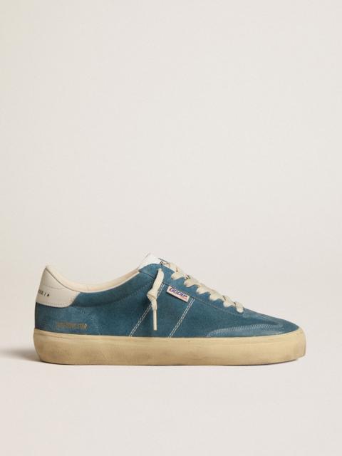 Golden Goose Men’s Soul Star in bright blue suede