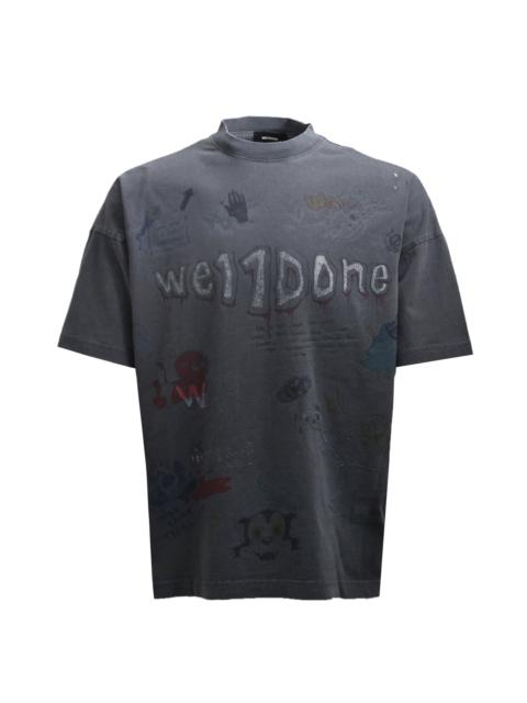 We11done DOODLE SHORT-SLEEVED T-SHIRT / GRY