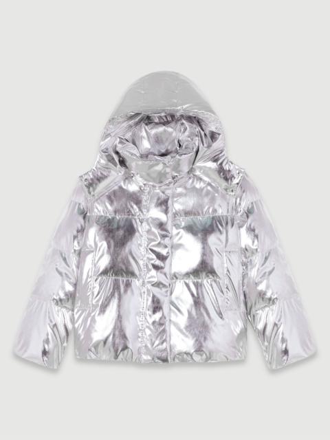 maje Silver hooded jacket