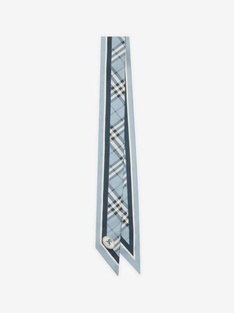 Burberry Skinny Check Silk Scarf
