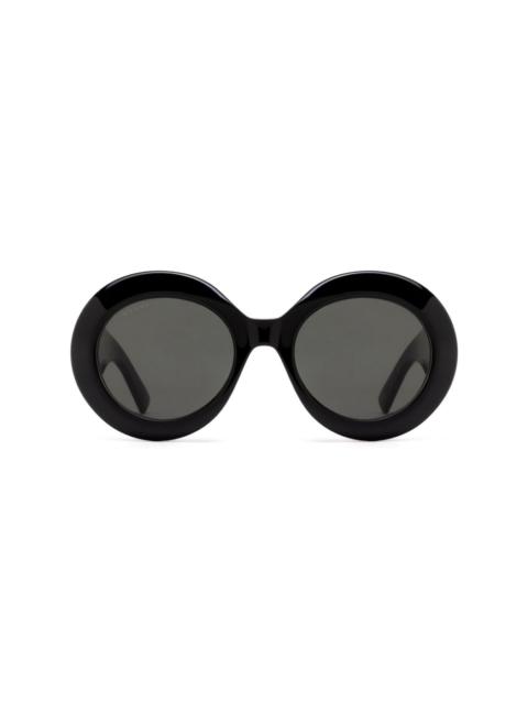 GUCCI Interlocking G oval-frame sunglasses