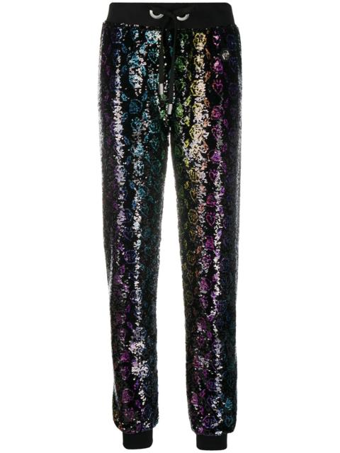 PHILIPP PLEIN monogram sequin trousers