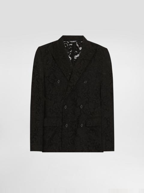 Dolce & Gabbana Sicilia double-breasted jacket in cordonetto lace