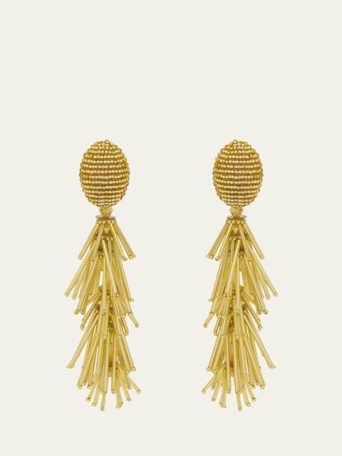Oscar de la Renta Fringe Tassel Earrings