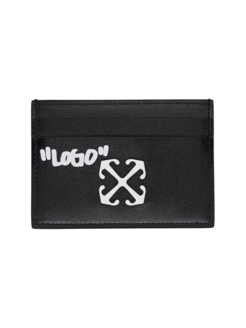 Off-White Black Jitney Quote Card Holder