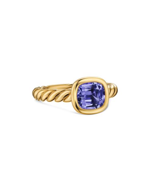 DAVID YURMAN Women's DY Mercer Stone Ring in 18K Yellow Gold - Iolite