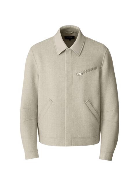 MACKAGE Men's Hayes Double-Face Wool Workwear Jacket - Taupe Mix Taupe