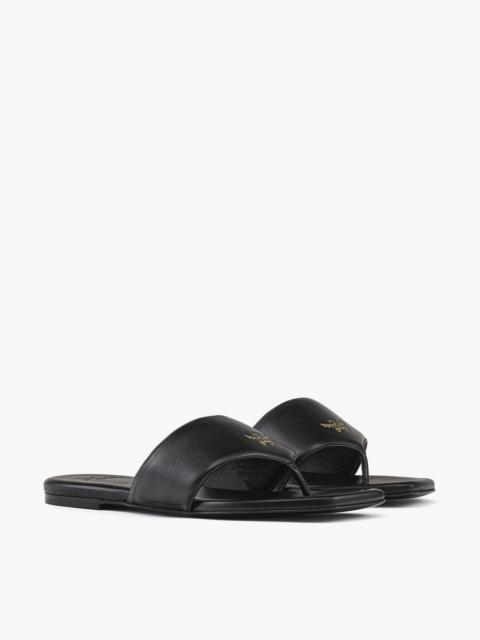 MCM Flat Sandals in Lamb Leather