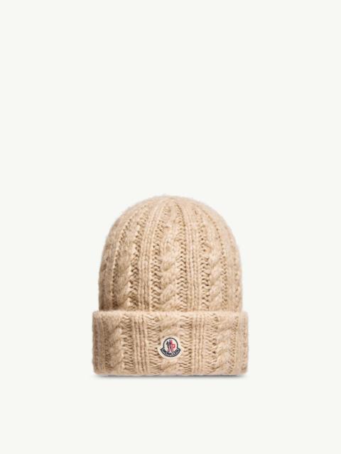 Moncler Cable Knit Wool Blend Beanie