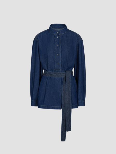 TWP Women's Denim Tamzin Belted Shirt - Dark Stone