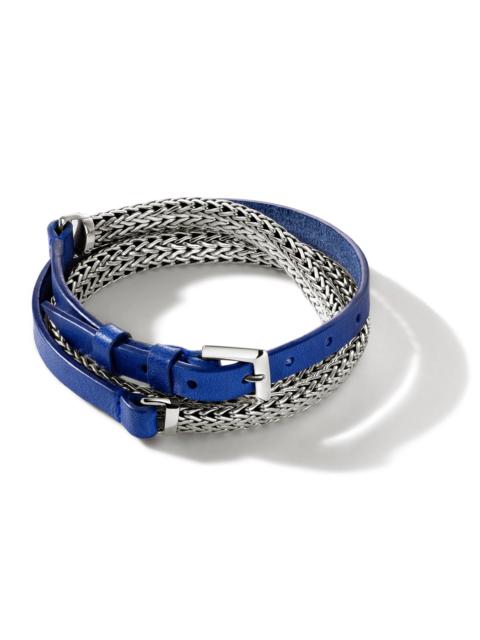 JOHN HARDY Icon Wrap, Sterling Silver, Leather