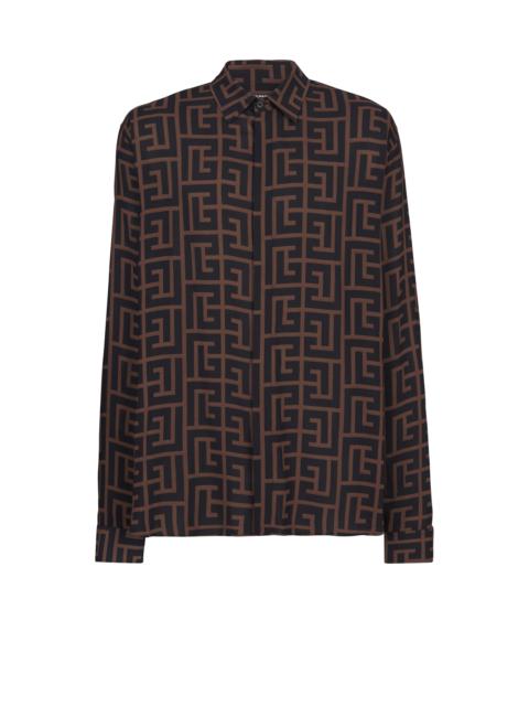 Balmain Monogrammed flowing shirt