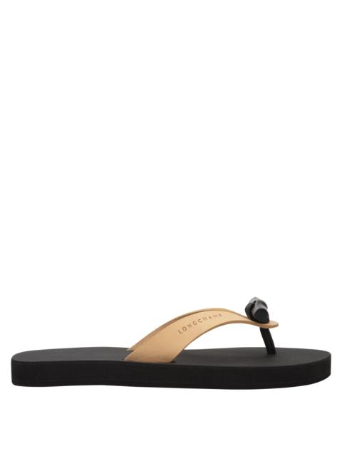 Longchamp Roseau Thong sandal Natural - Leather