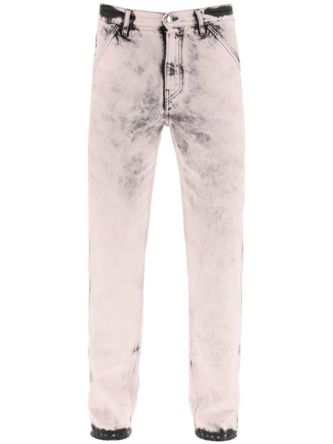 STONE-WASHED STRAIGHT-LEG JEANS